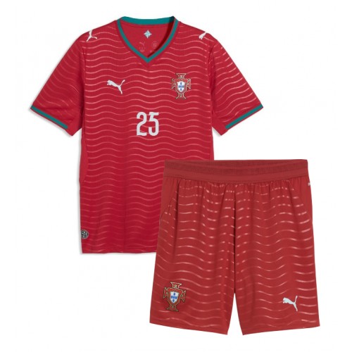 Portugal Nuno Mendes #25 Hemmaställ Barn VM 2026 Kortärmad (+ Korta byxor)